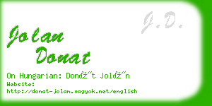 jolan donat business card